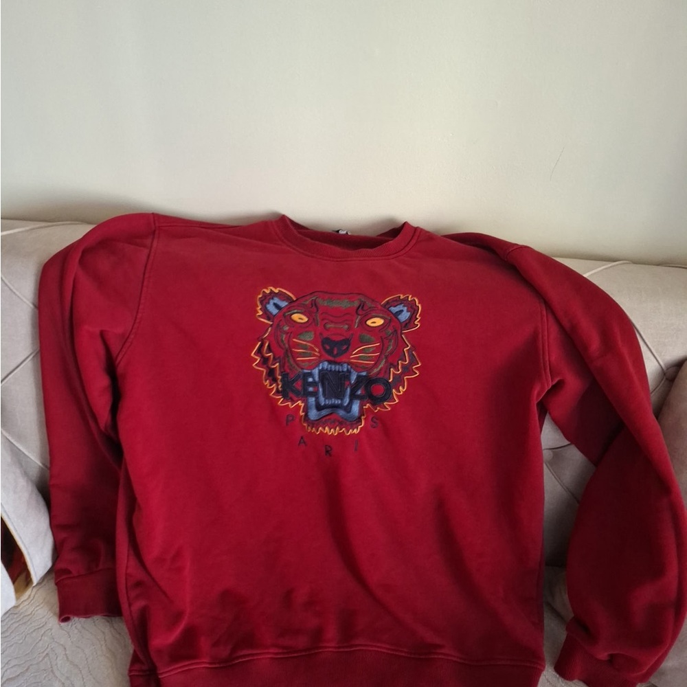 Red Tiger Embroidered Men's Sweater